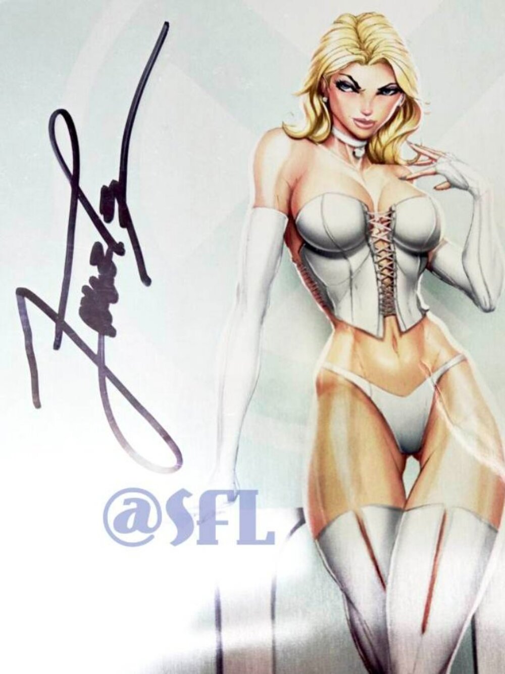 Jamie Tyndall Benny Powell Signed AP White Widow Metal Edition Comics COA LTD 10